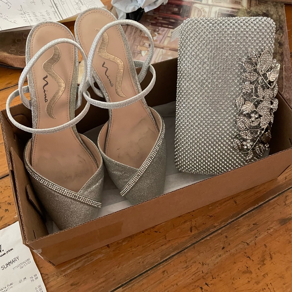 Beautiful silver sparkly shoes for the right occasion